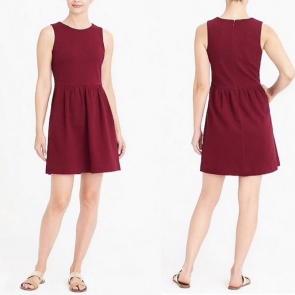 J. Crew Daybreak Dress S Dark Red Wine Sleeveless C0250